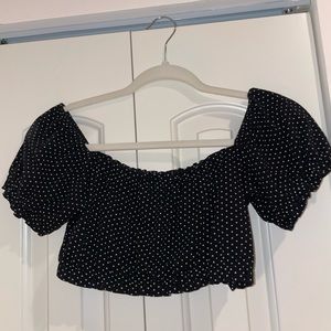 Brady Melville polka dot crop top